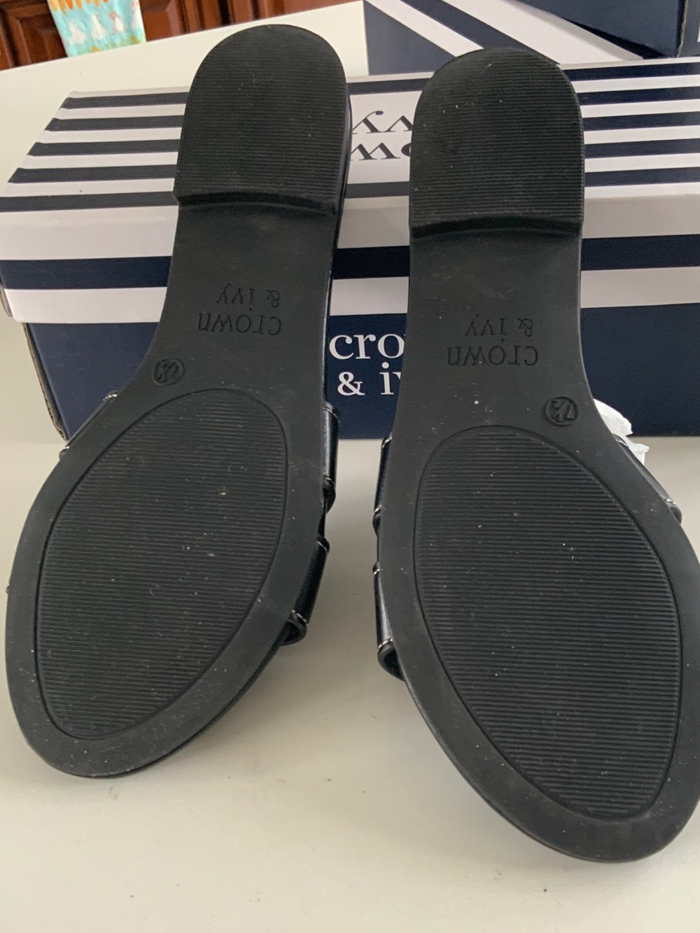 crown & ivy Black Open-Toe Slide Mules - Picture 2 of 3